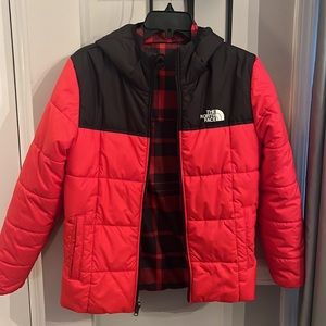 The North Face Reversible Perrito Jacket, Red, Size Large Big Kids 14-16